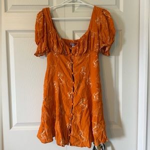 Urban Outfitters orange western dress